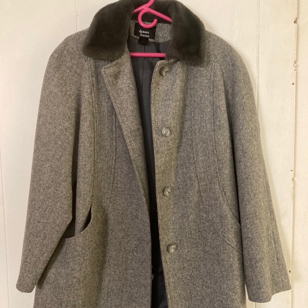 Dennis Basso 100% Wool Knee length Coat